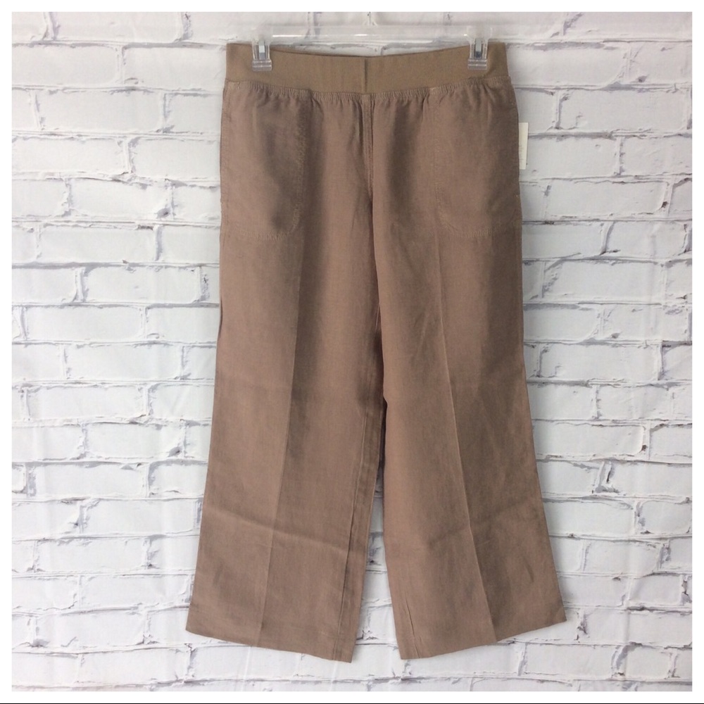 Stem Linen Wide Leg Pants, Size M